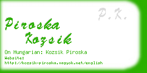 piroska kozsik business card